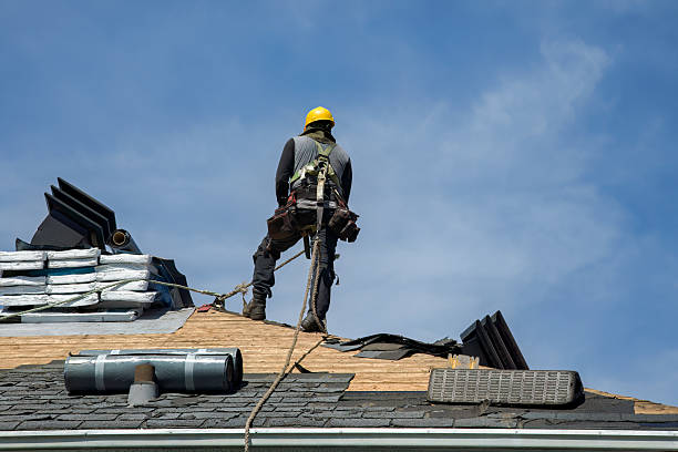 Professional Roofing technician working in Goshen, CT